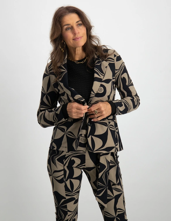 Zoso Blazer met all-over print 234Susan