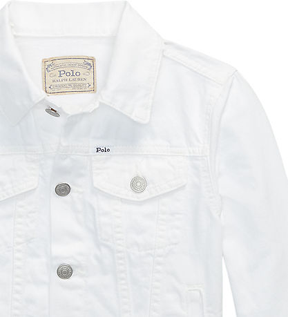 Polo Ralph Lauren Jeansjacke - Kurz geschnitten - Trucker - Weiß