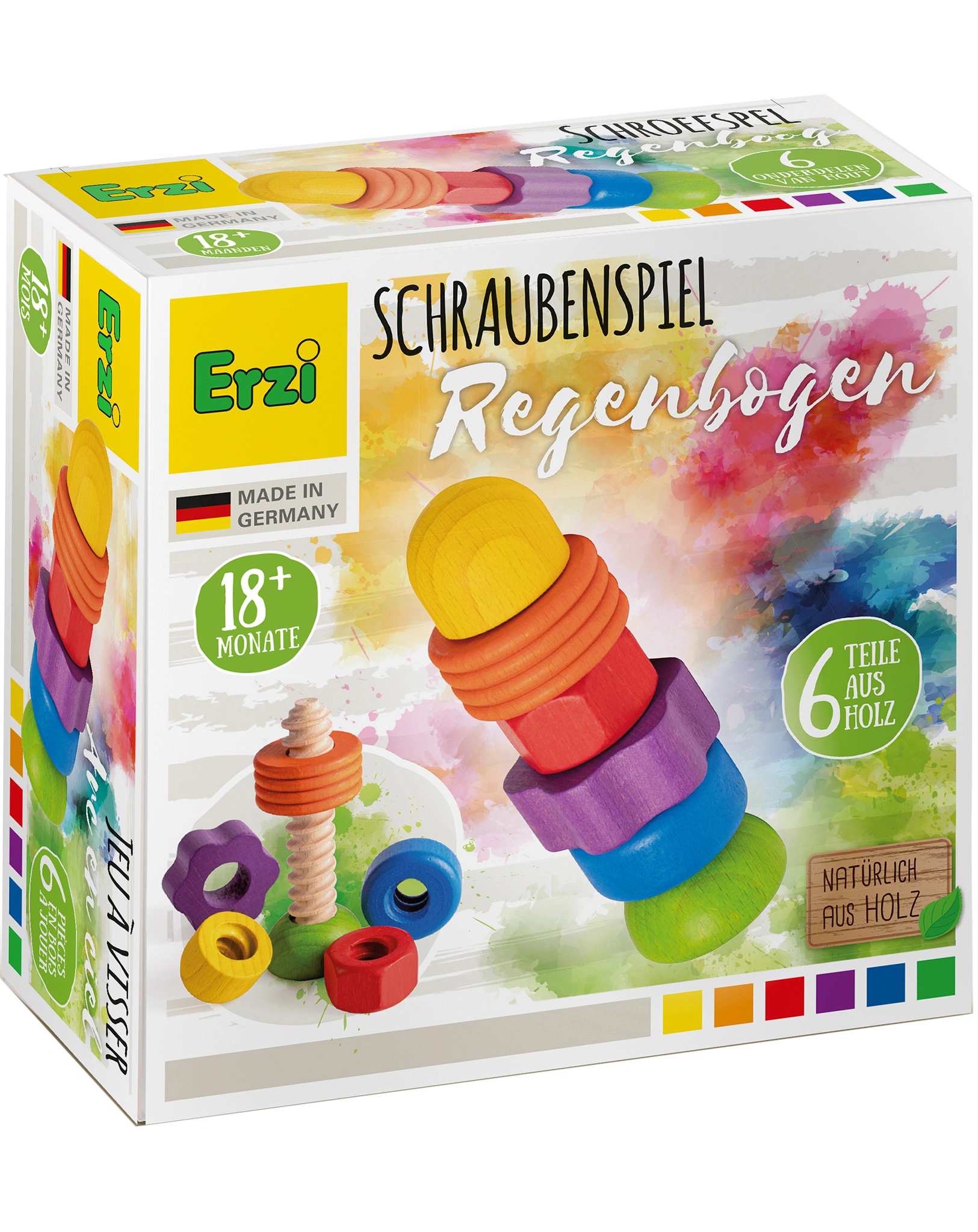 Schraubenspiel REGENBOGEN 6-teilig
