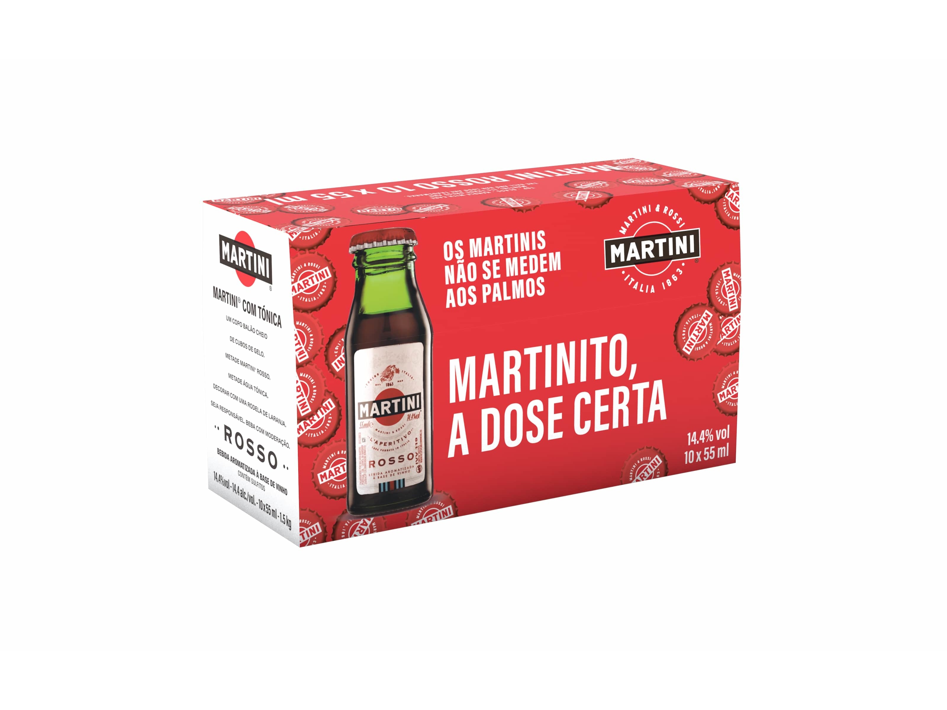 VERMUTE MARTINI ROSSO PACK 10 X 0.055L