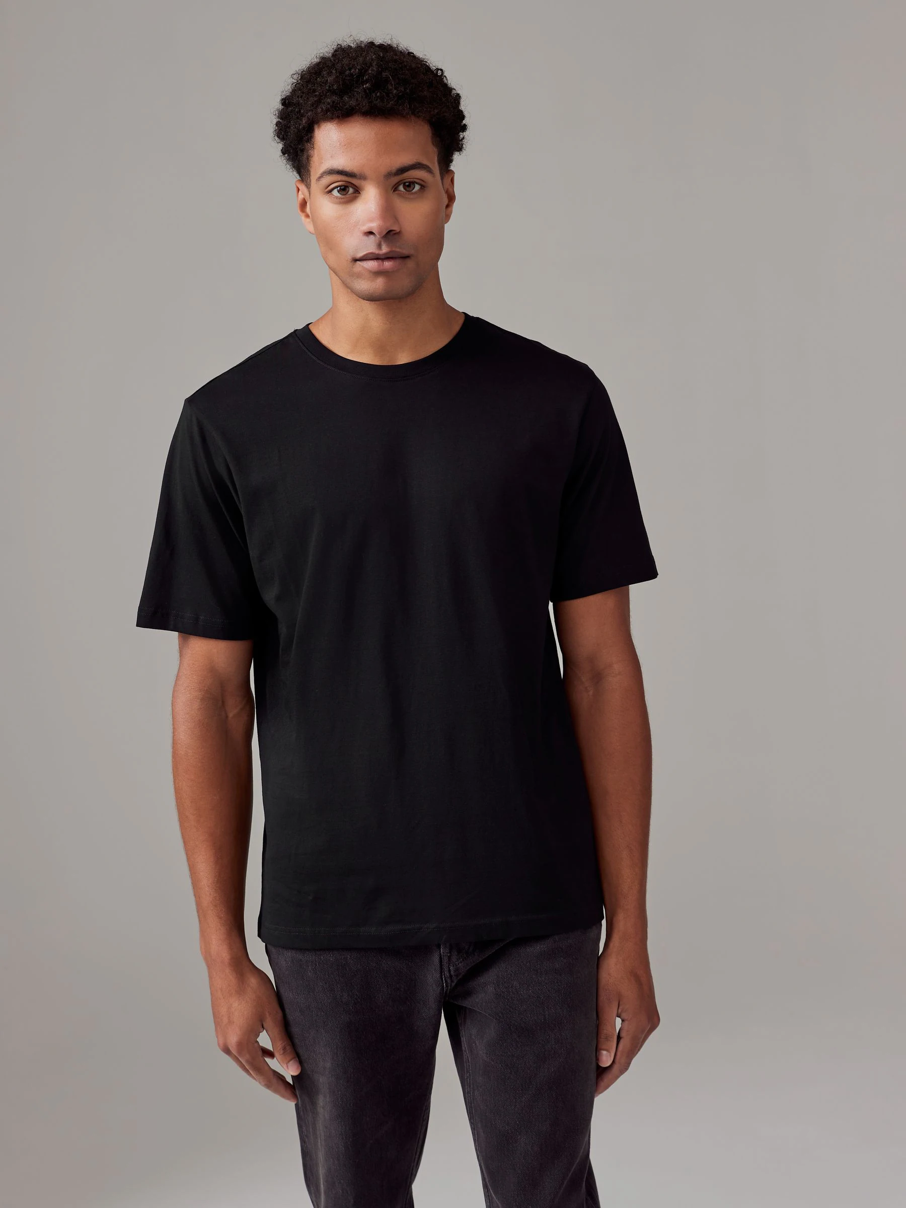 Wit/zwart/marineblauw - Normale Pasvorm - Essential katoenen T-shirts verpakking van 6