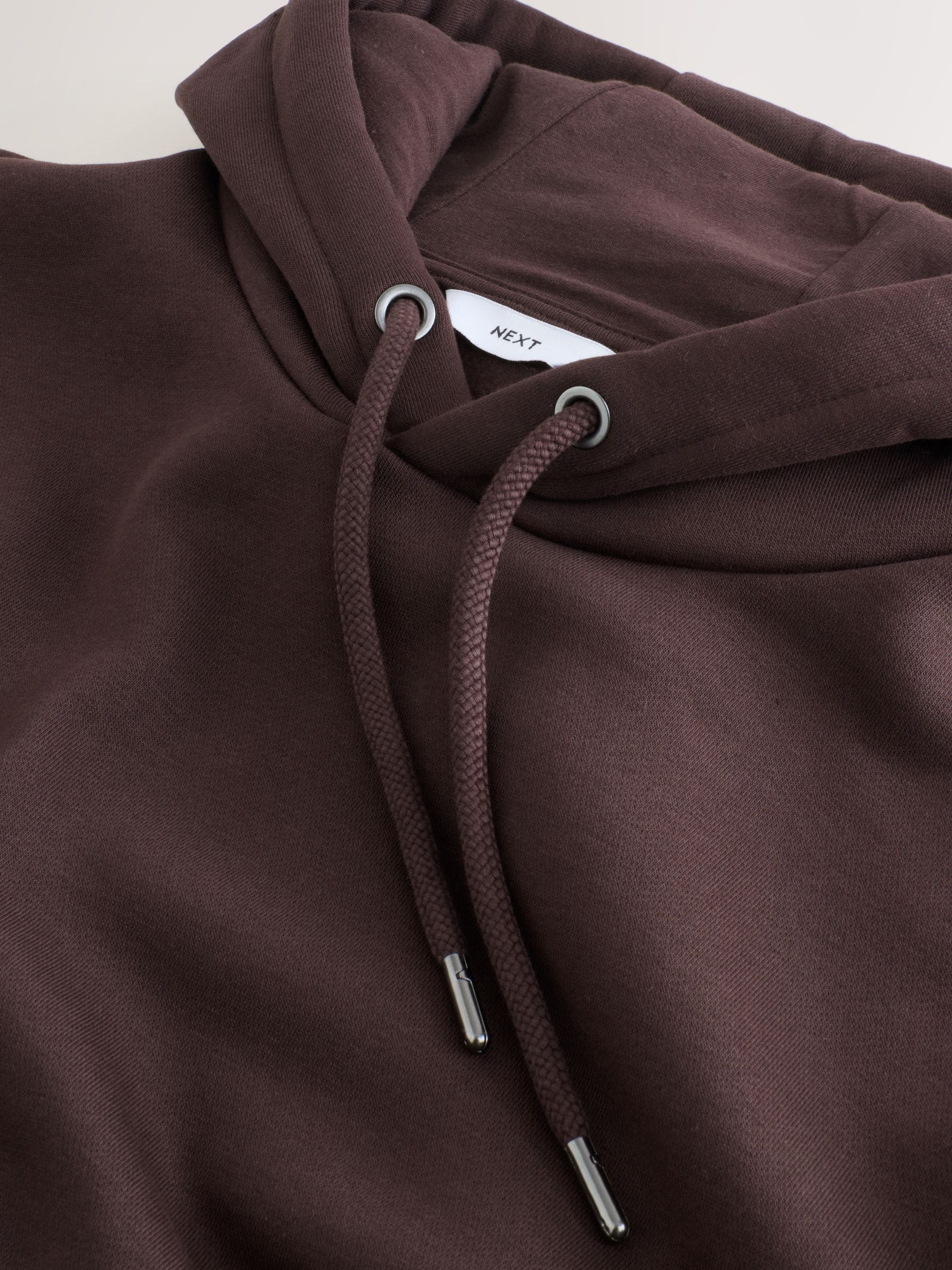 Chocoladebruin - Normale Pasvorm - Zwaargewicht Cotton Rich Jersey Hoodie
