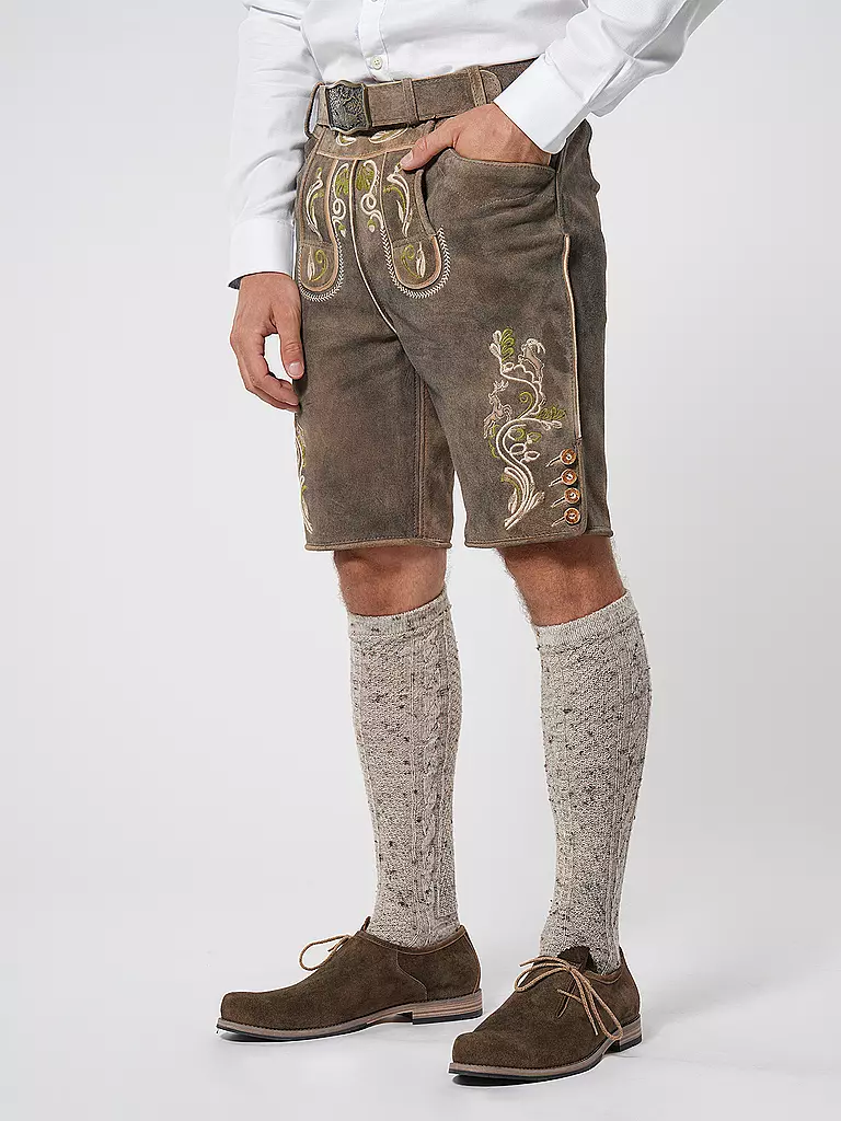 GWEIH & SILK Lederhose LIAM beige
