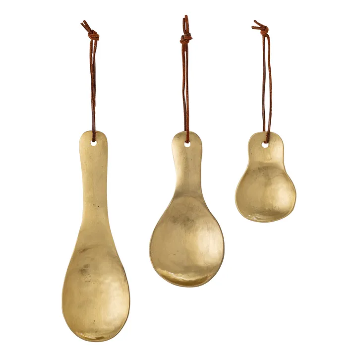 Bloomingville Cuillère en métal - Set de 3 | Doré