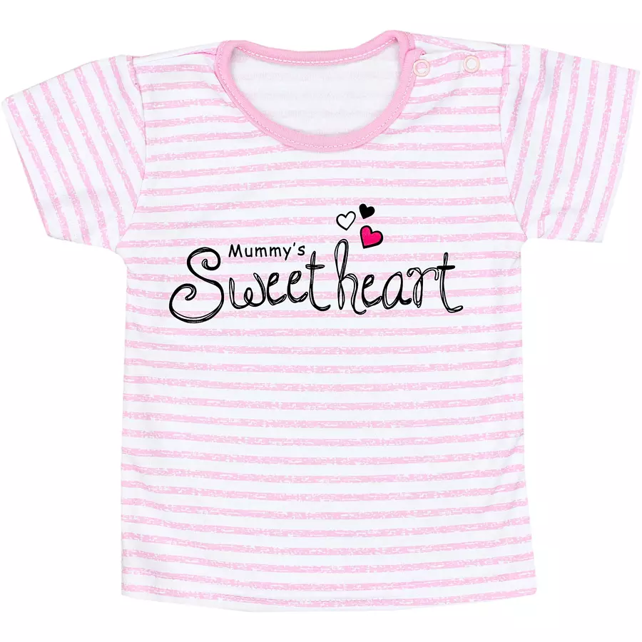 TupTam Baby Mädchen Kurzarm T-Shirt 5er Set rosaweiß
