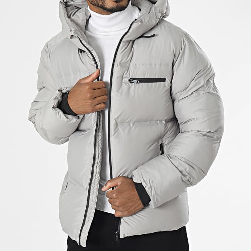 Doudoune Capuche Gris