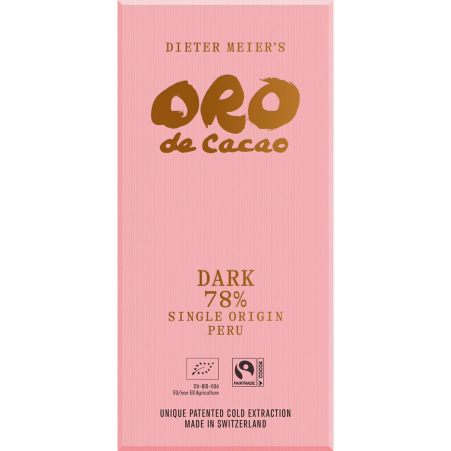 ORO de Cacao Bio Dark 78%80G
