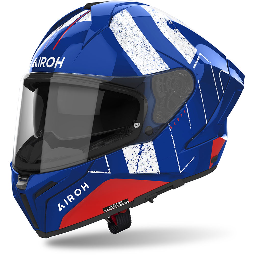 Airoh - Casque Matryx Scope Bleu / Blanc / Rouge / Brillant
