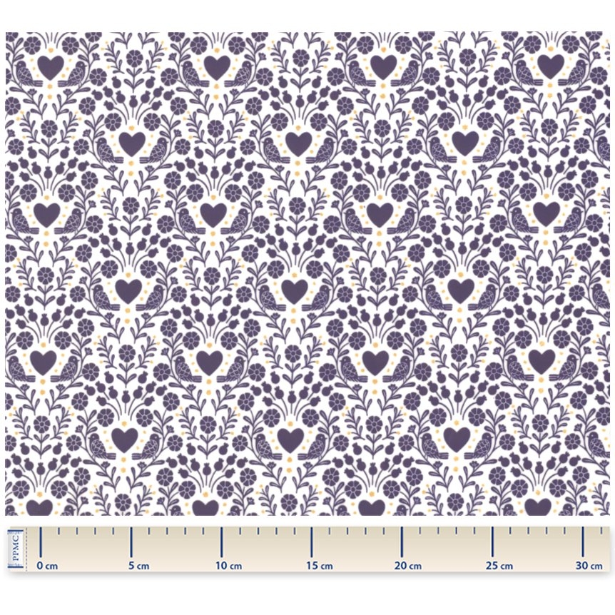 Tissu Enduit Au Mètre Scandinavia Bleu