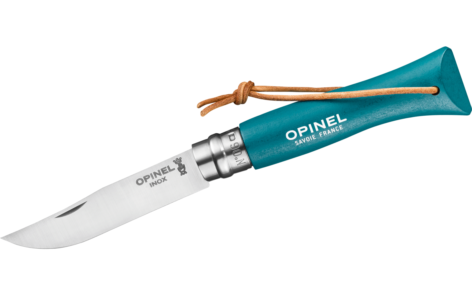 Opinel N°06 Colorama Art Deco Taschenmesser mit Lederkordel Klingenlänge 7 cm flieder