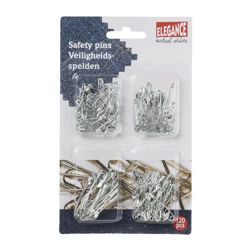 Veiligheidsspelden - zilver - 120 stuks