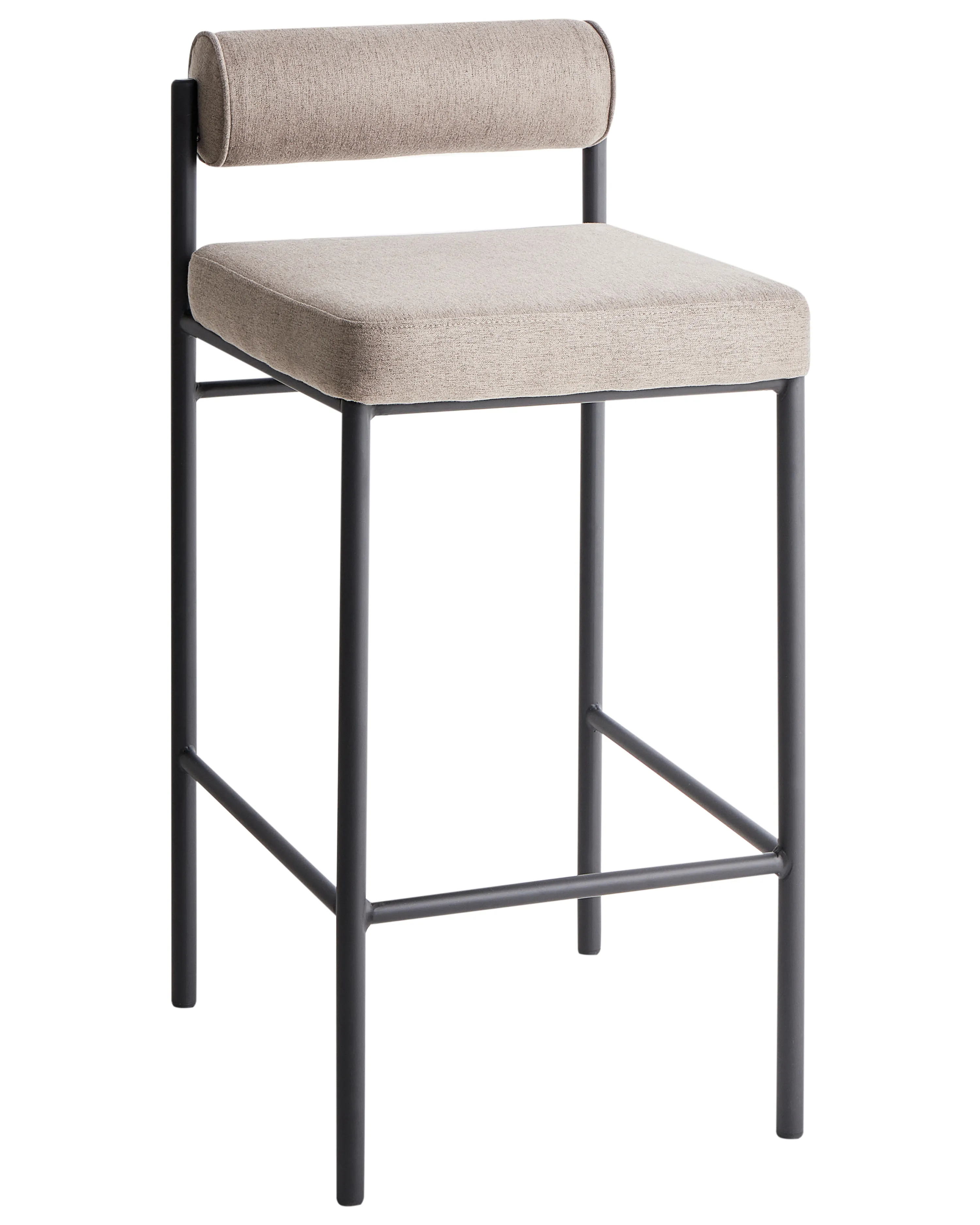Set van 2 barstoelen AMAYA Stof Taupe