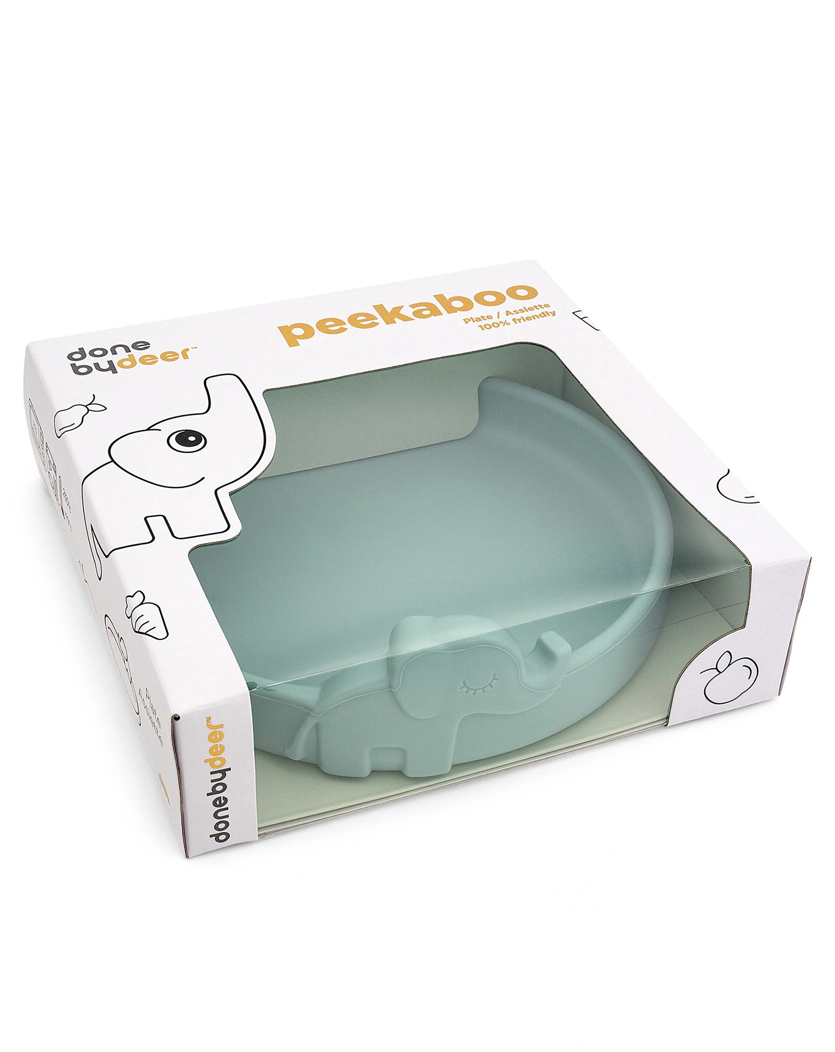Silikon-Teller PEEKABOO - ELPHEE in blau