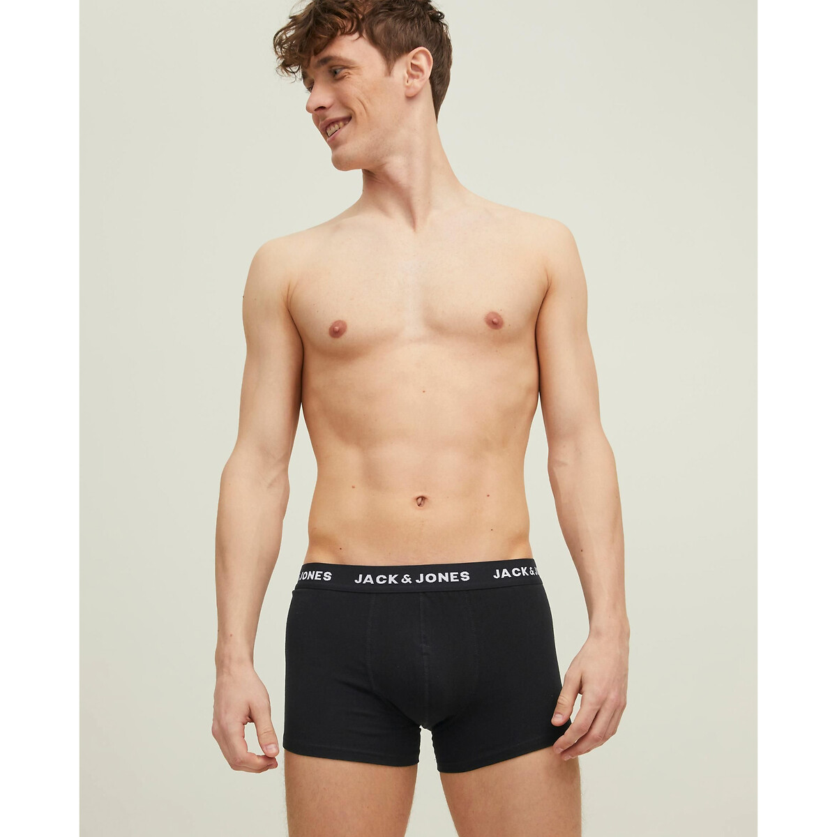 JACK & JONES<br>Conjunto de 10 cuecas boxer lisas