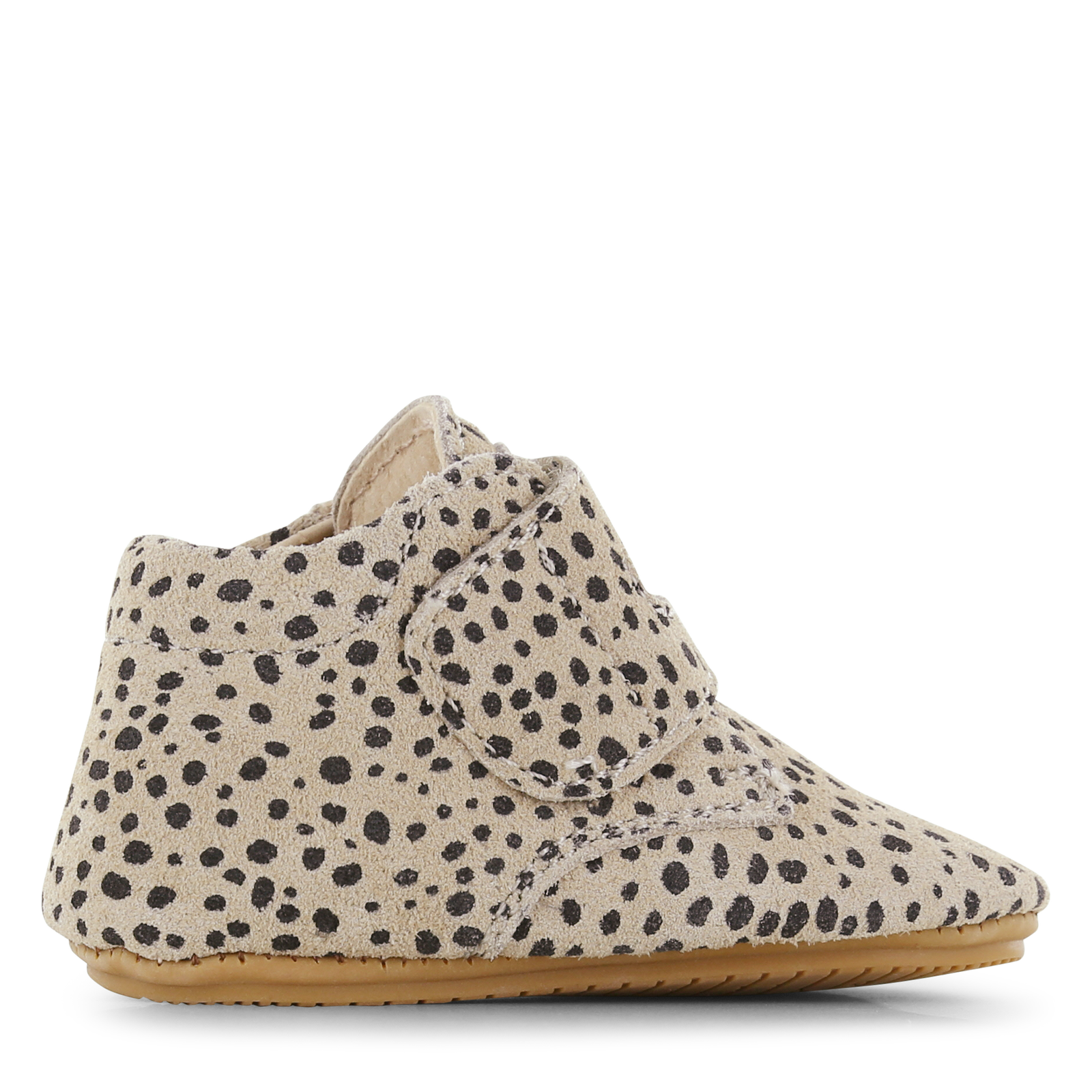 Shoesme beige BABY-PROOF® schoentje met dots Suède | Meisjes schoenen