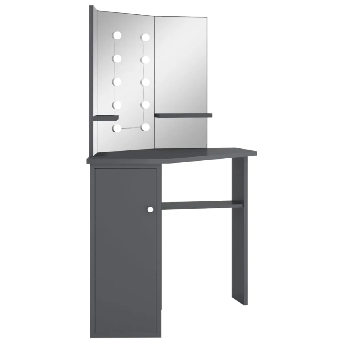 Coiffeuse d'angle Helloshop26 avec LED - 111 x 54 x 141,5 cm