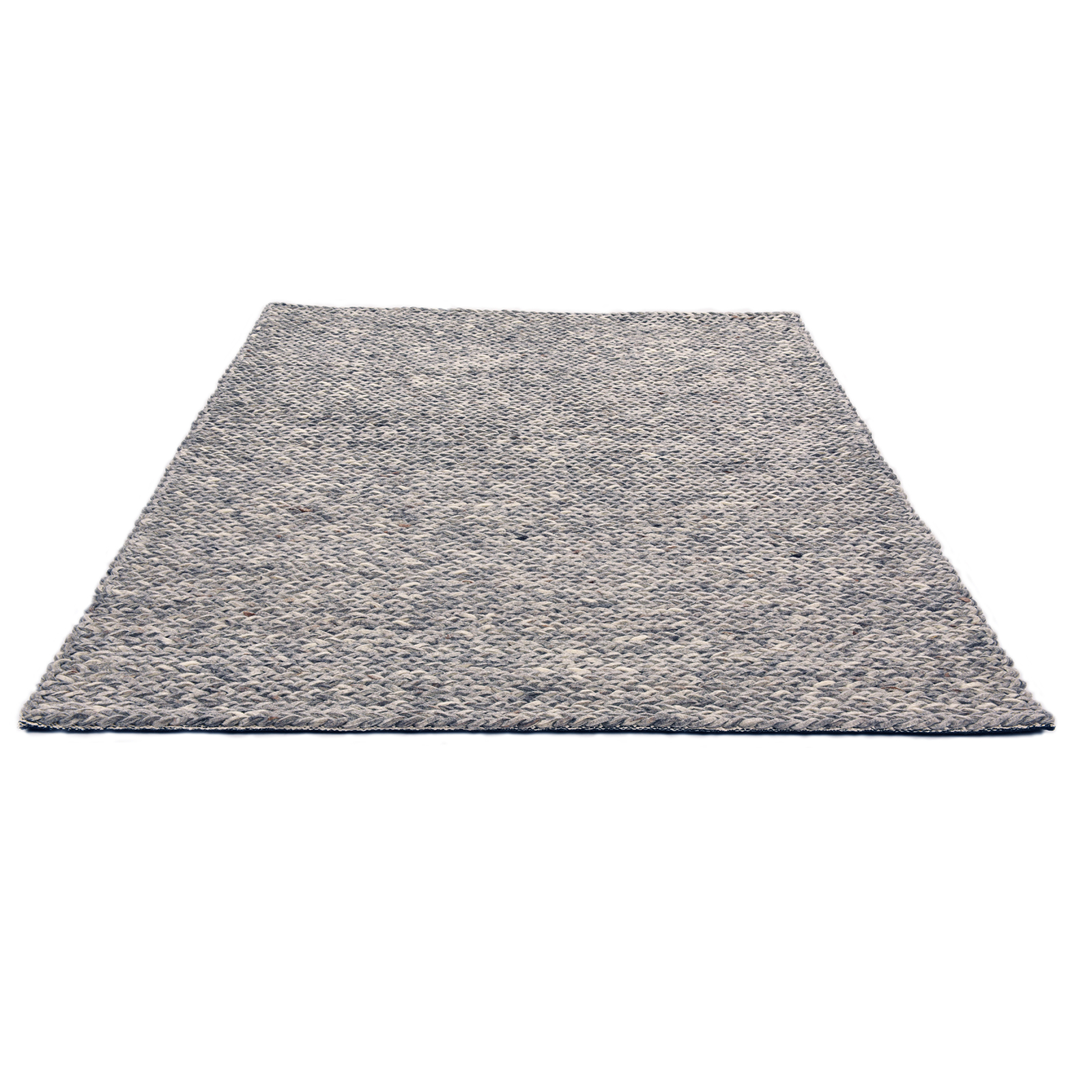 Teppich ARLBERG - natur grau - handgewebt - 70x140 cm