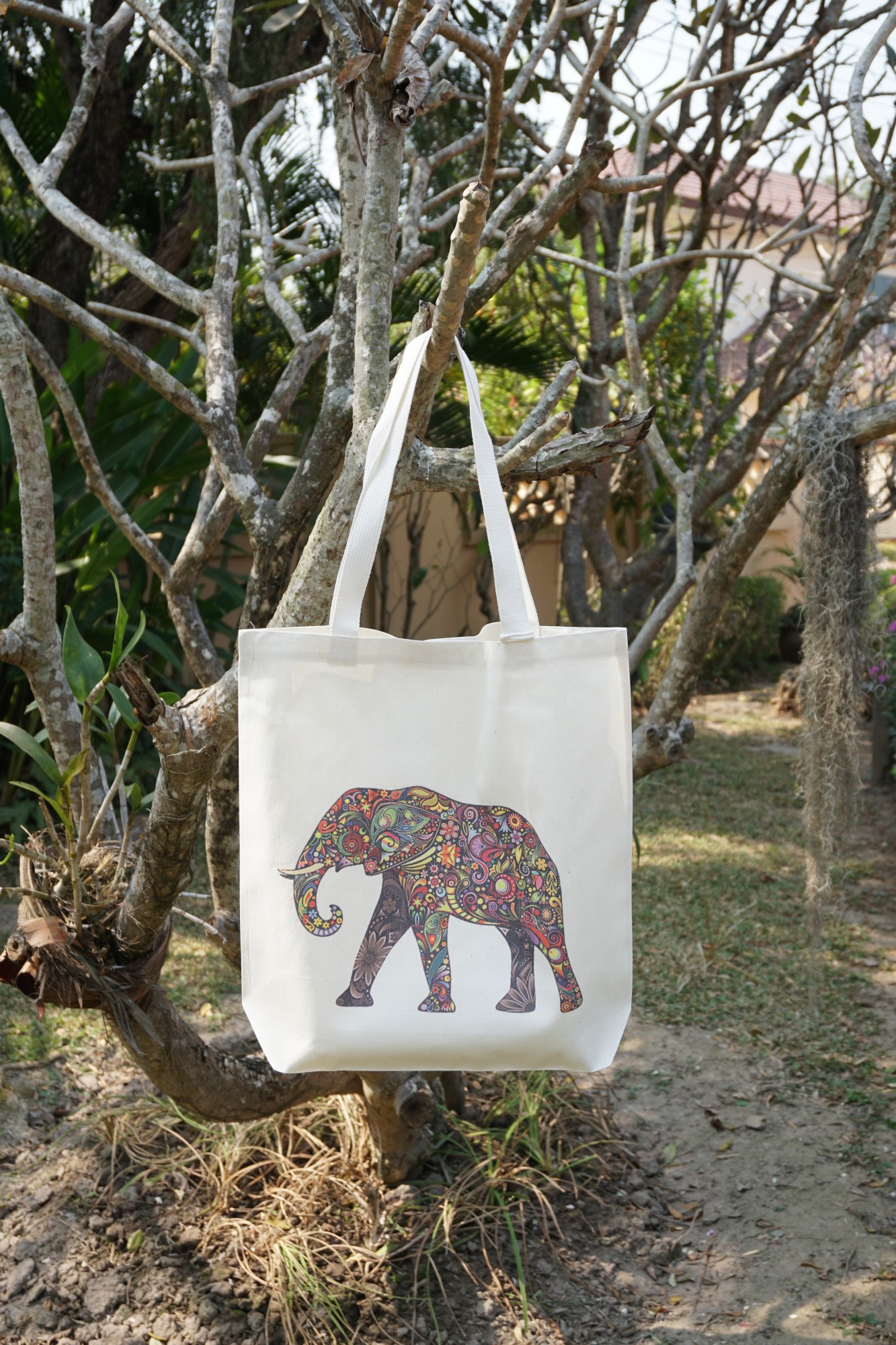 Stoffbeutel 'Elefant', multicolor, B 40 cm, H 40 cm, L 9 cm günstig bestellen