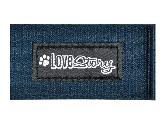 Laisse pour chien en viscose de bambou - Bleu - L 120 x l 2,5 cm