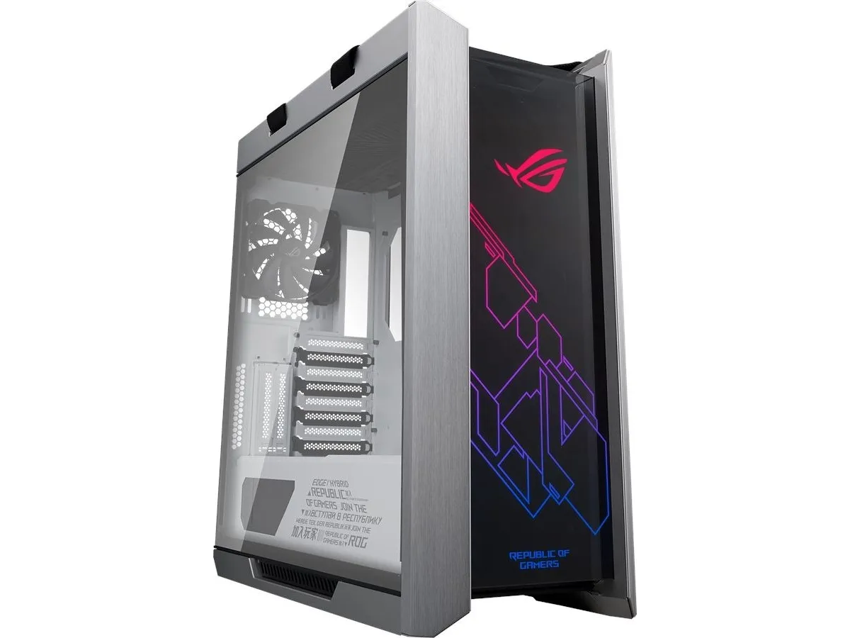 ASUS ROG Strix Helios - White Edition - tower - udvidet ATX - sidepanel med vindue (glas) - ingen strømforsyning (ATX) - hvid udgave - USB/Lyd