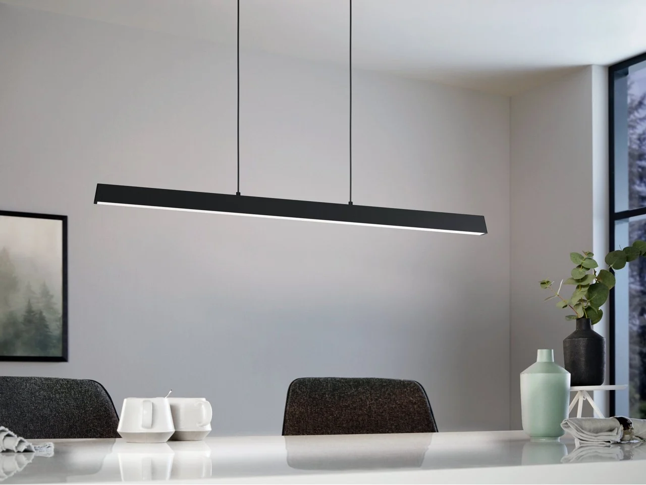 EGLO - Simolaris-Z langbordspendel sort L122 - RGB + TW - Zigbee, Bluetooth