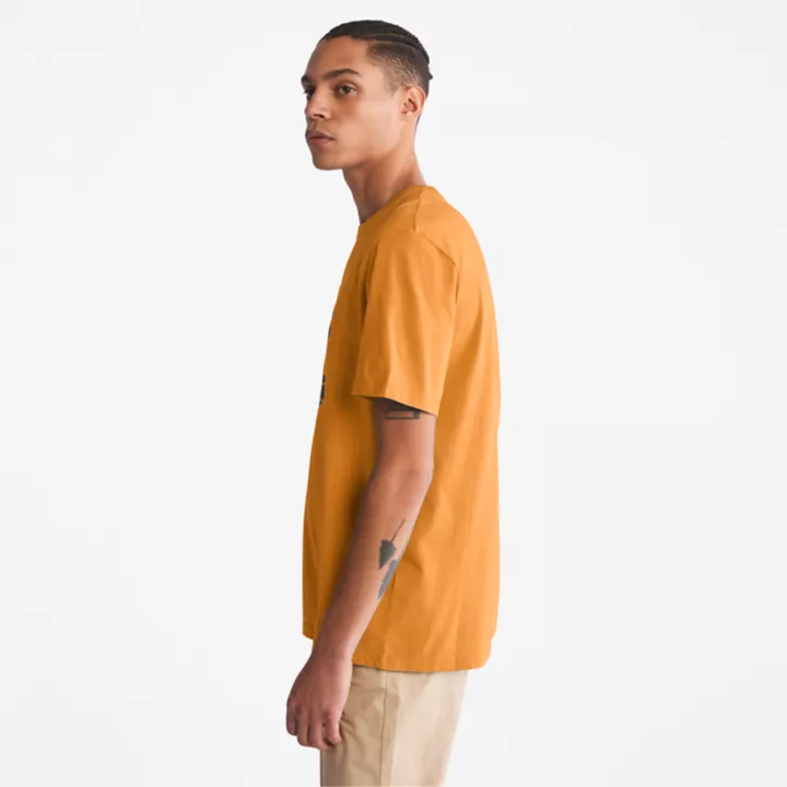 T-shirt Kennebec River Tree à logo pour homme en jaune