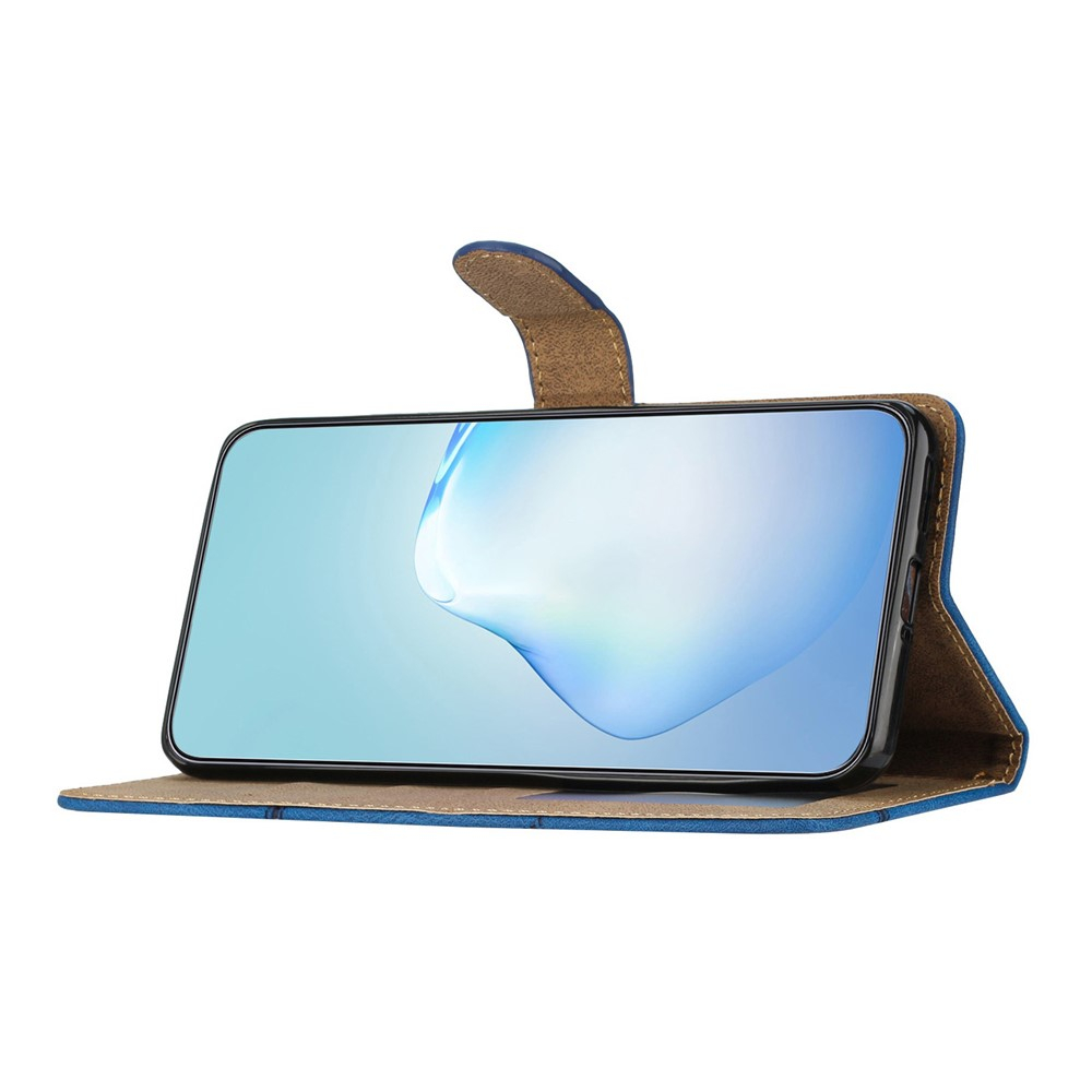 iPhone 17 Leder Tasche Flip Cover mit Kartenfächern Geometrisches Design - Schwarz