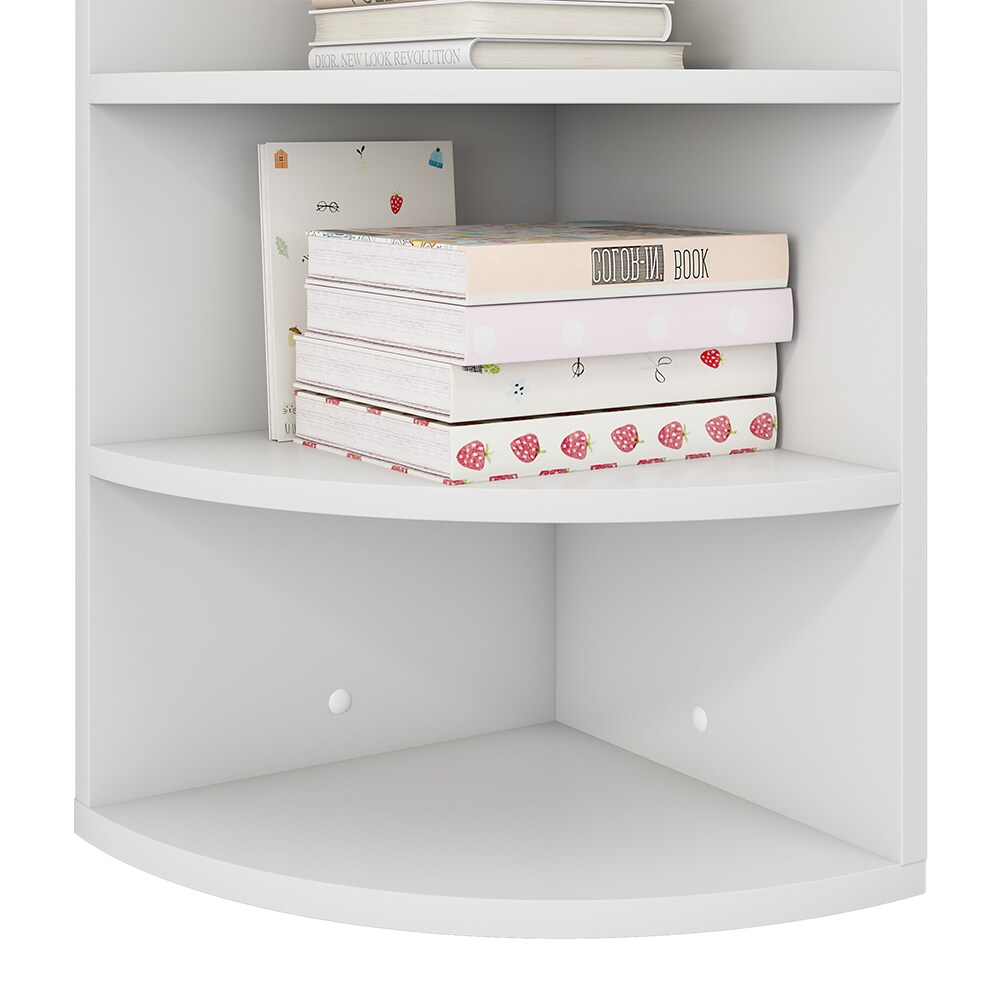 Oskar-Store Eckregal Fabienne, 60 x 30 cm, Weiß, hängendes Bücherregal mit 3 Fächern