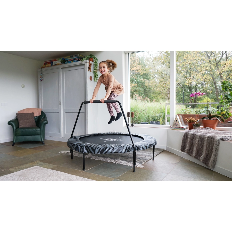 EXIT Tiggy junior Trampolin mit Griffstange ø 140 cm, schwarzgrau