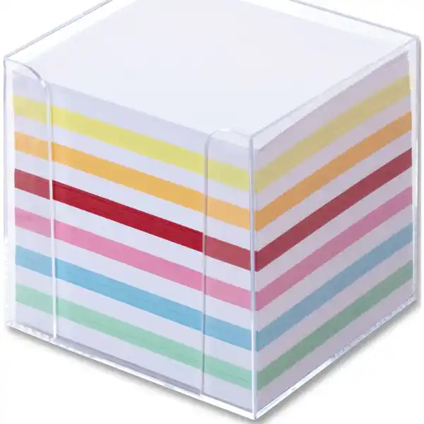 9903 Notizbox glasklar, sortiert