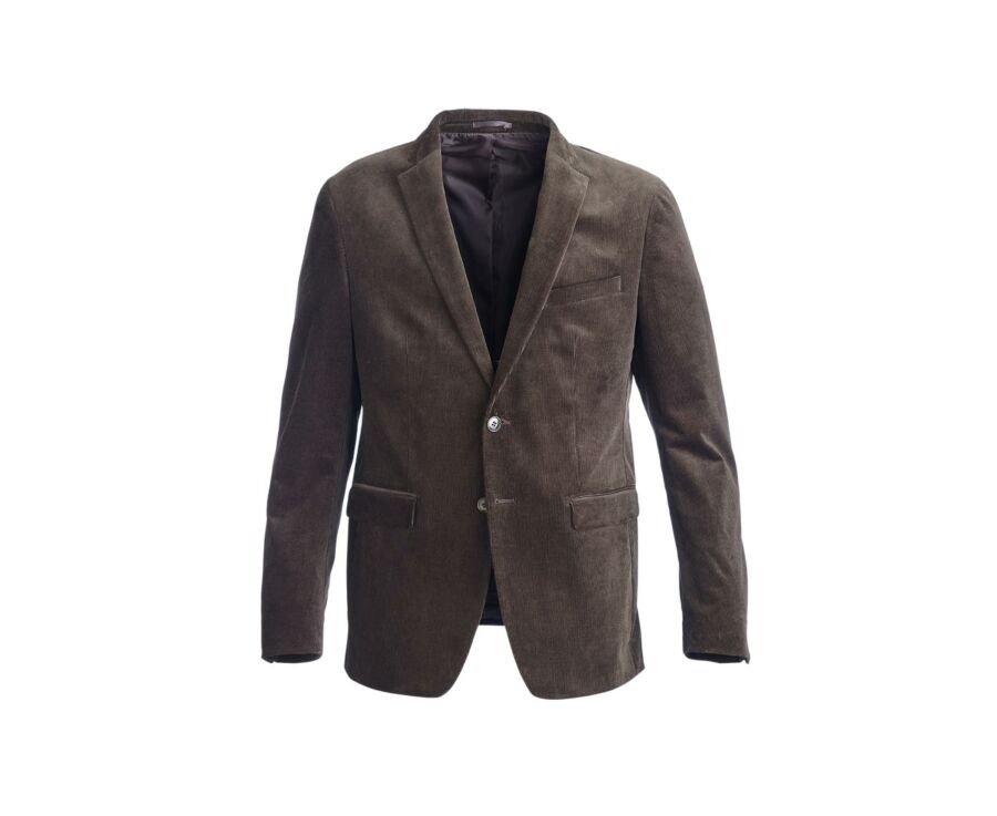 Blazer homme velours côtelé lavé Brun - LÉONTILDE