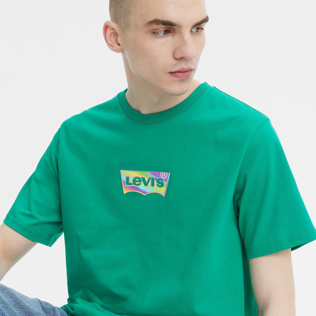 Camiseta folgada LEVI'S com gola redonda e logo metálico
