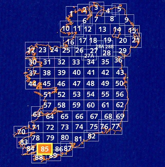 ORDNANCE SURVEY - 85 CORK KERRY IRLANDE 1 50 000
