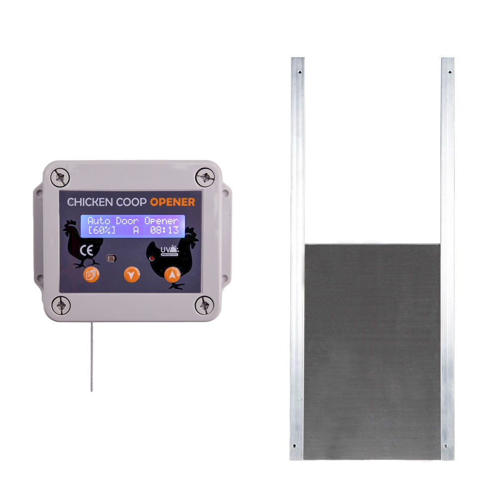 Portier automatique + trappe pour poulailler