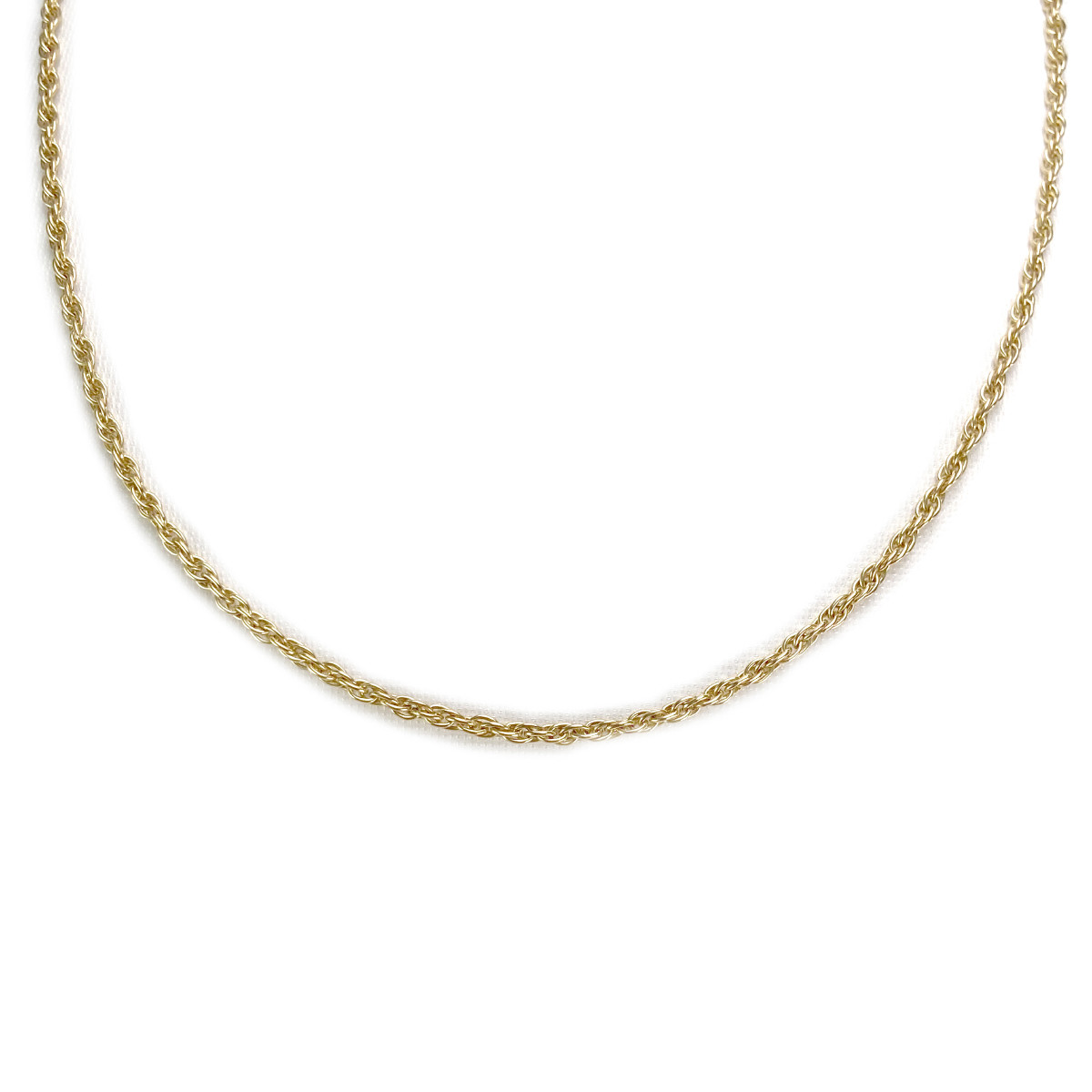 Chaine d'occasion or 750 jaune maille torsadée 42 cm