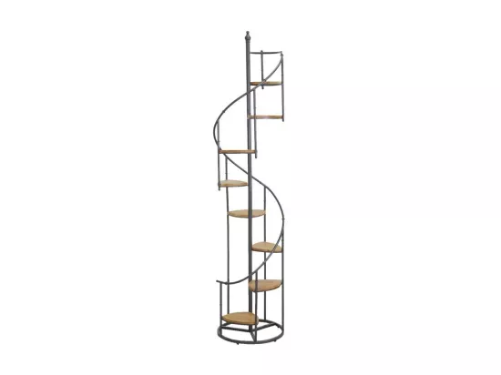 Étagère escalier en bois et métal
