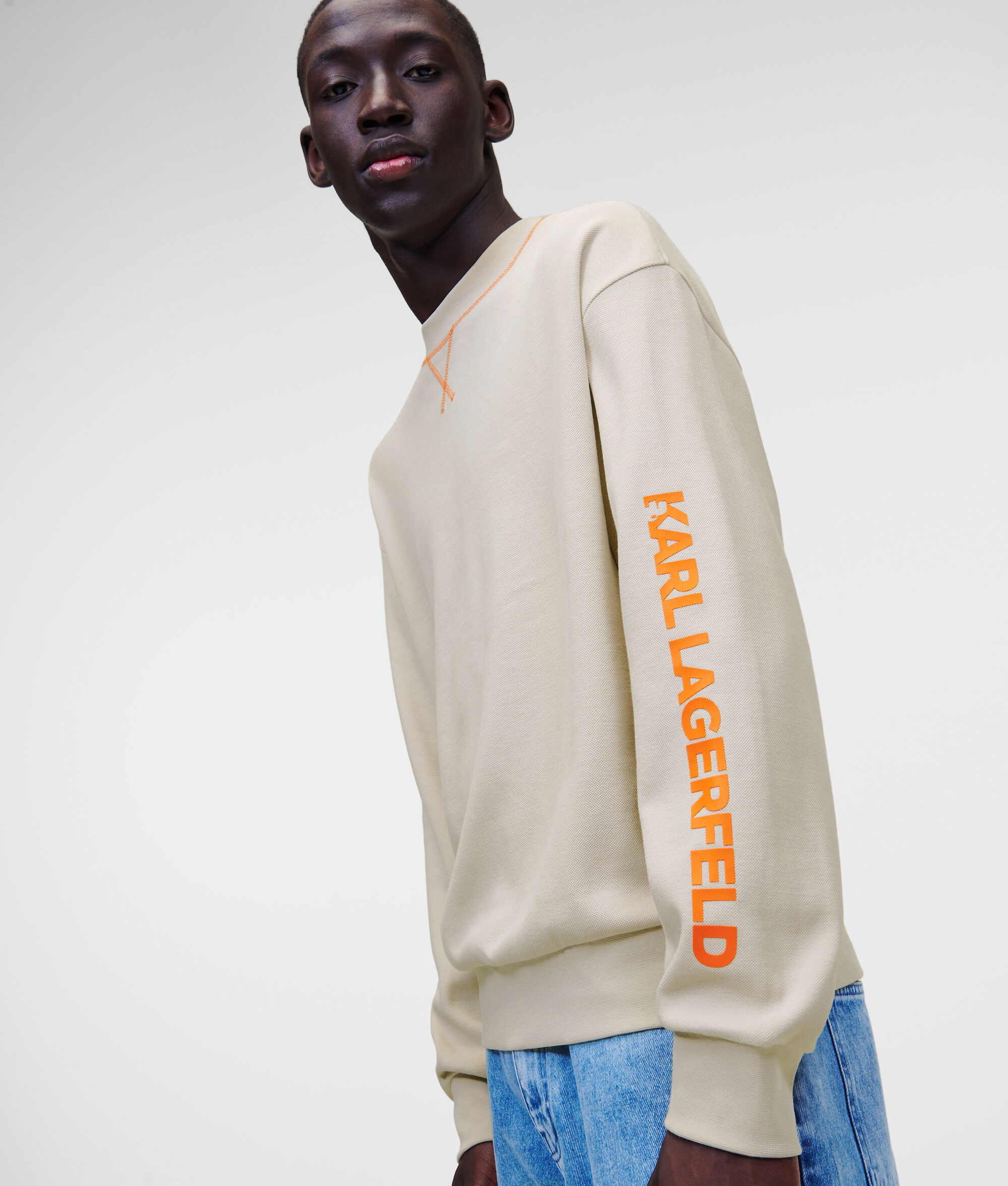 SWEAT-SHIRT PIQUÉ À LOGO KARL