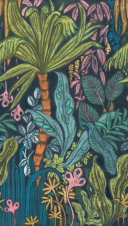 Papier peint panoramique Grandeco wild wood L.280 x l.159 cm
