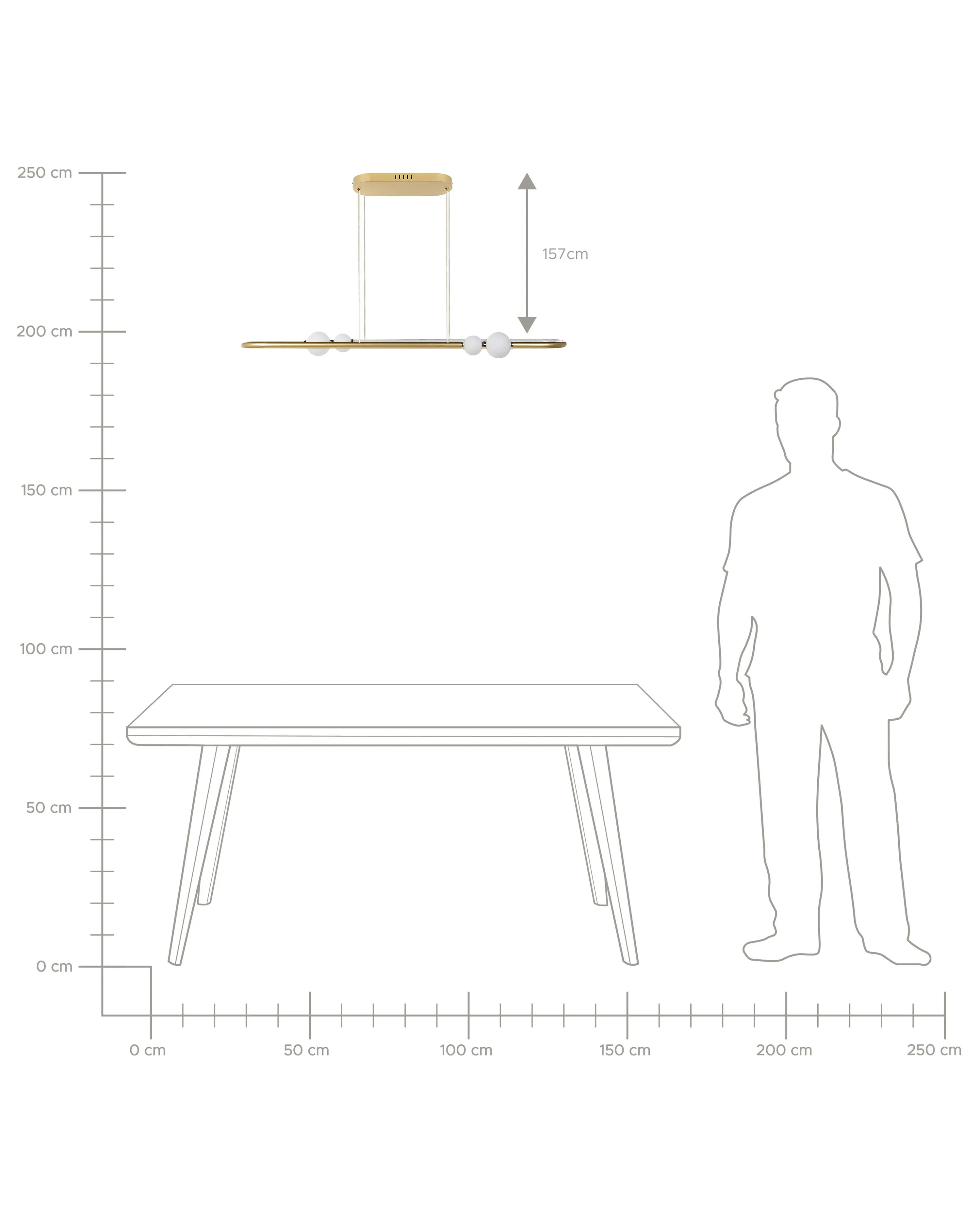 LED hanglamp FEALE Metaal Goud