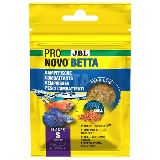 Aliment Pronovo Betta Combattants flakes S 20ml