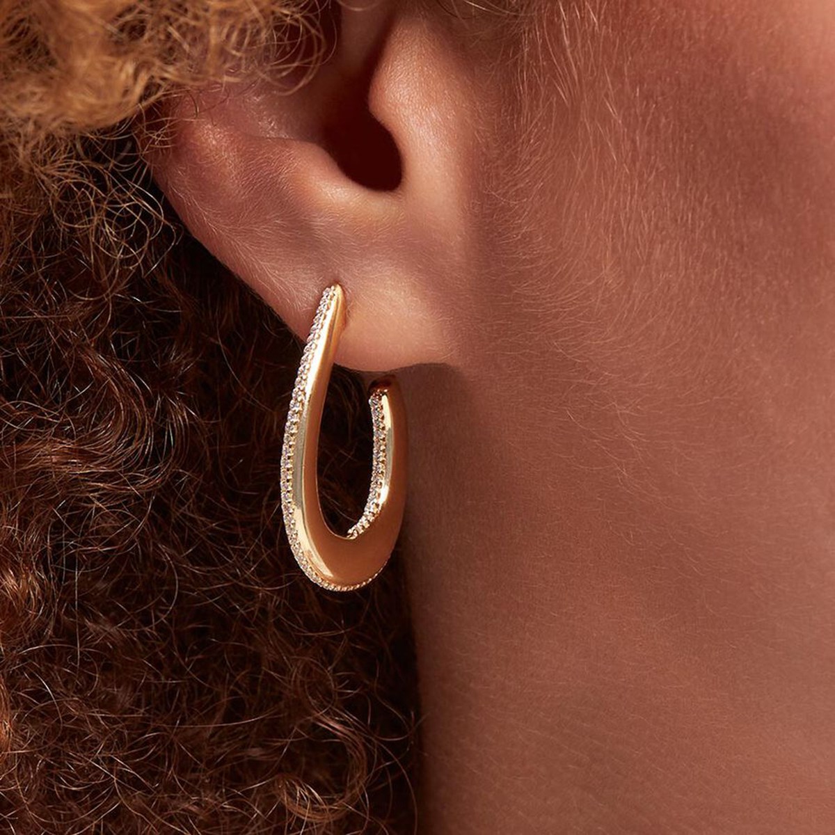 Boucles d'oreilles créoles Agatha Gemini dorées
