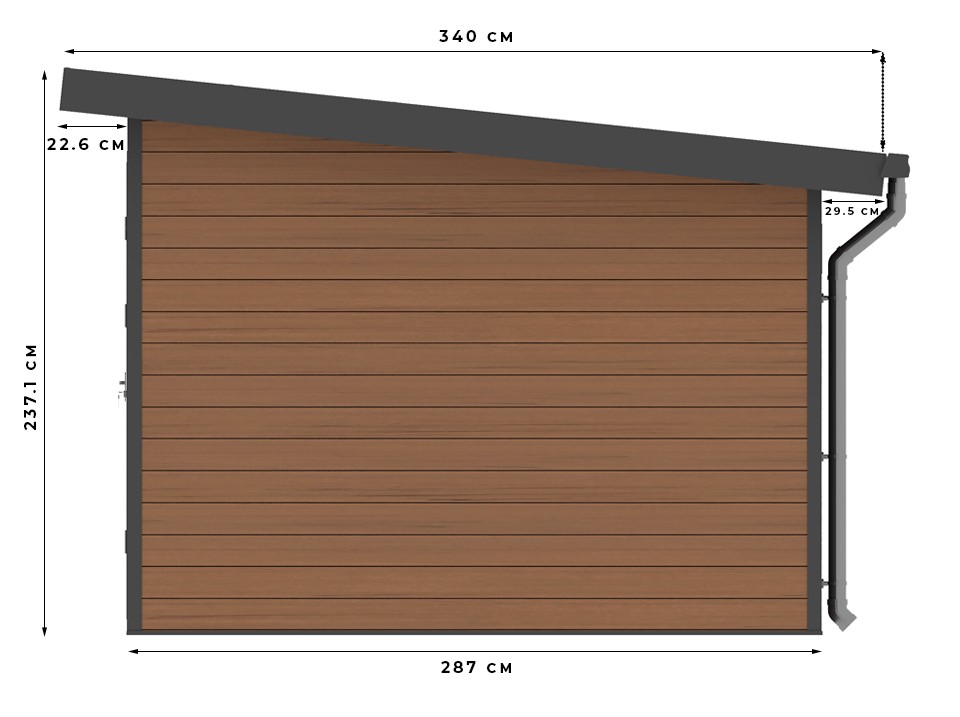 Abri de jardin composite sintra - 9m2 brun - epaisseur des madriers : 28mm - garanti 20 ans - aluminium - cabanon