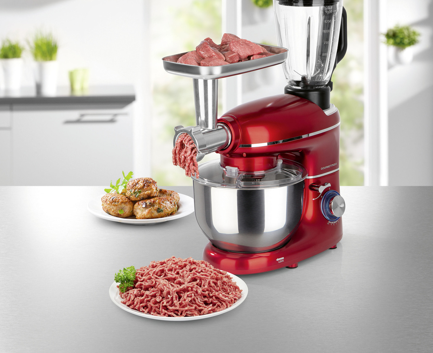 Profi-Küchenmaschine mit Planetenrührwerk