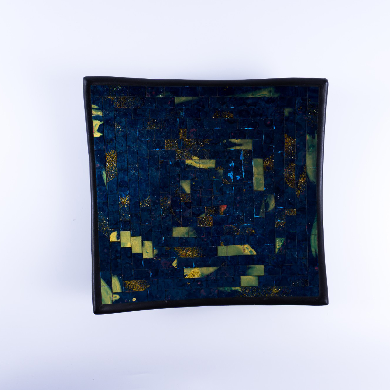 3er-Set Mosaikteller, blau, gold von fischer's lagerhaus
