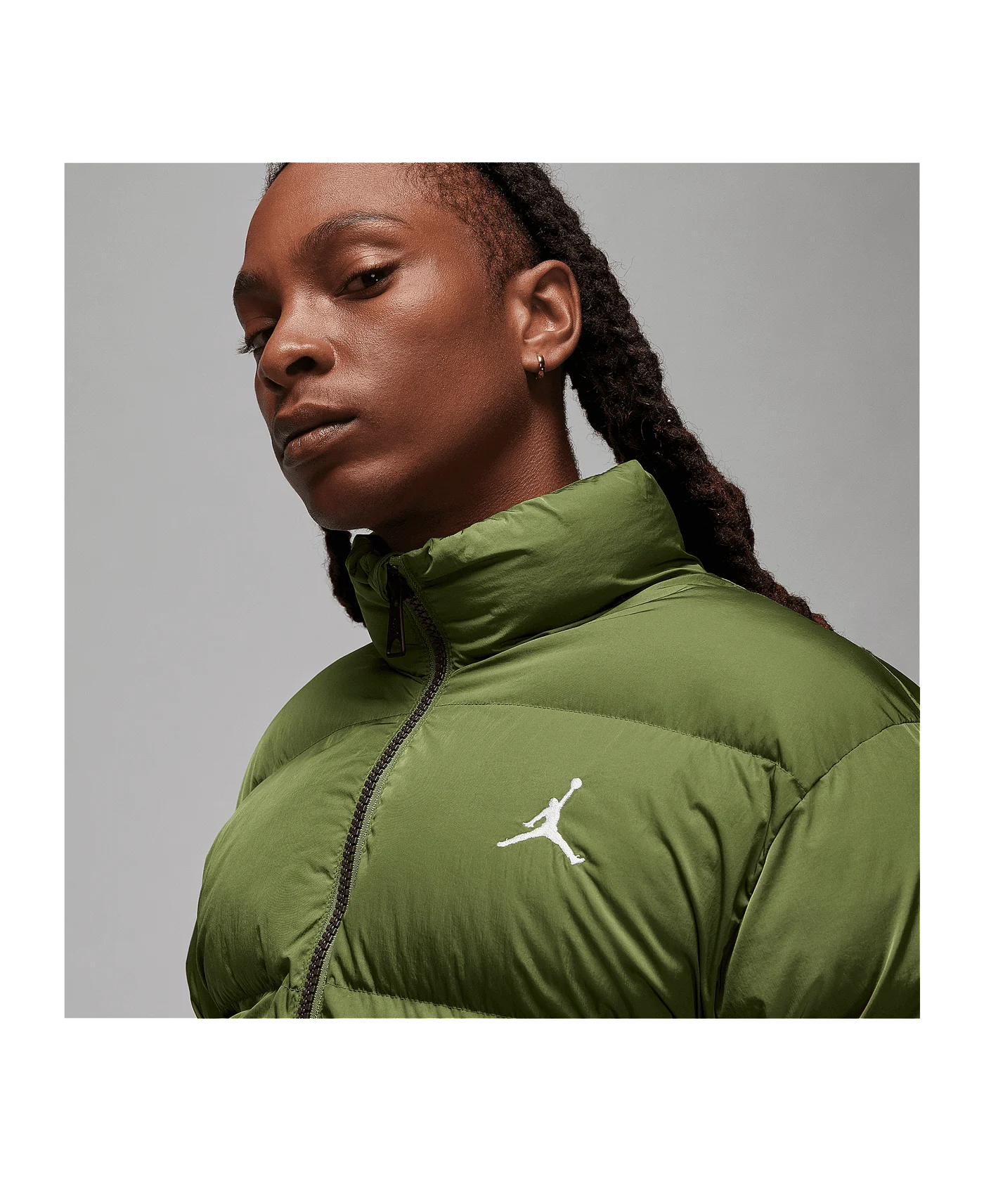 Jordan Essentials Poly Puffer Jacke Grün F340
