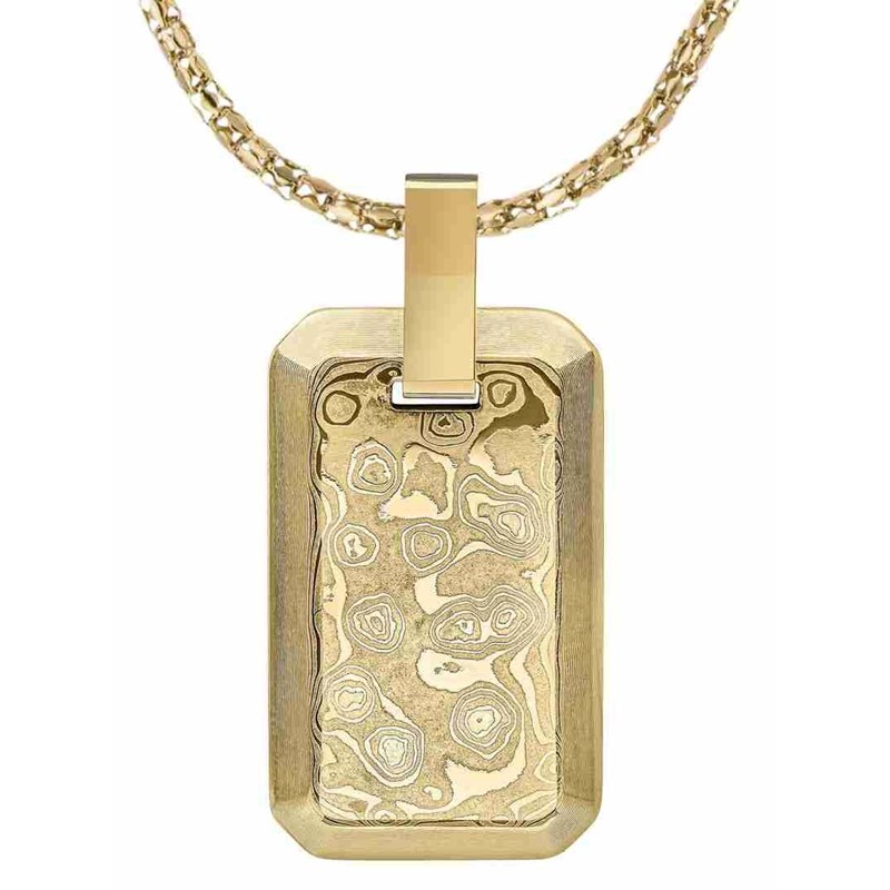 Collier couleur or en acier inoxydable