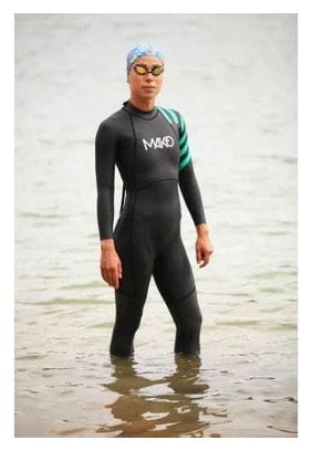 Combinaison Neoprene Femme Mako Hali Noir Turquoise
