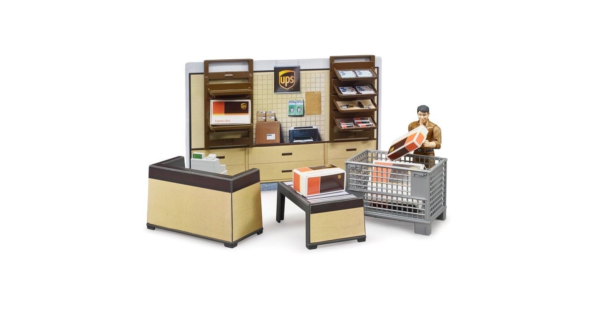 bruderbworld UPS Parcel Shop Speelfiguur  (62250)