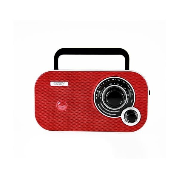 Camry Bærbar Radio / Batteridreven FM-radio- rød