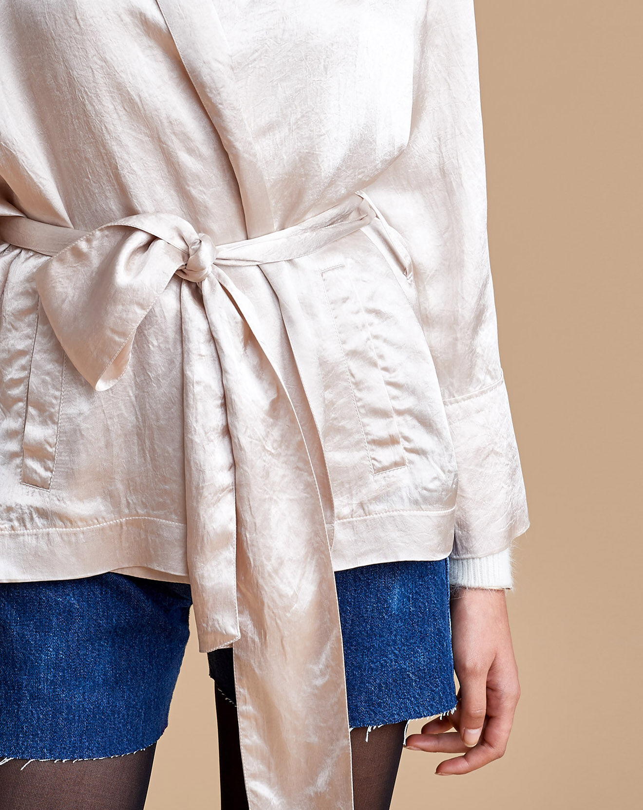 Bellerose Kimono satiné Laek ivoire